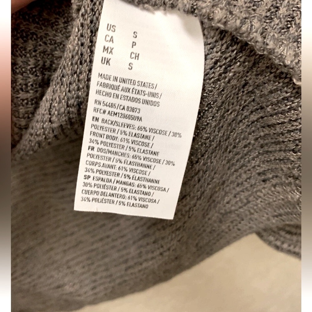 American Eagle Gray Brown Open Front Lightweight … - image 6